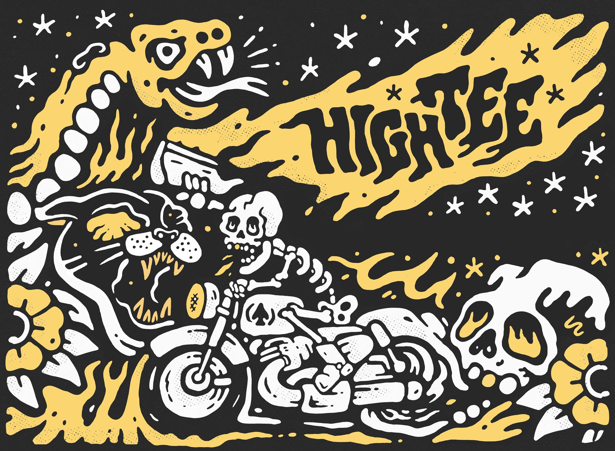 High Tee studio mural