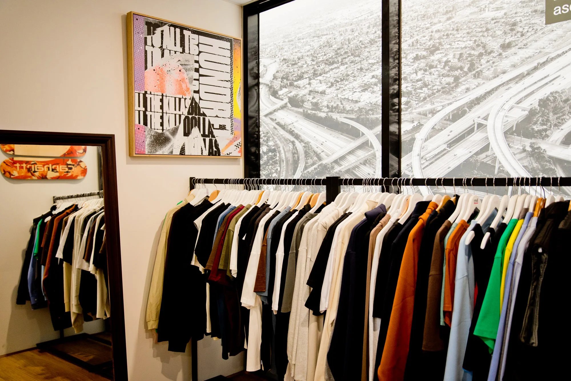 High Tee showroom garment rails